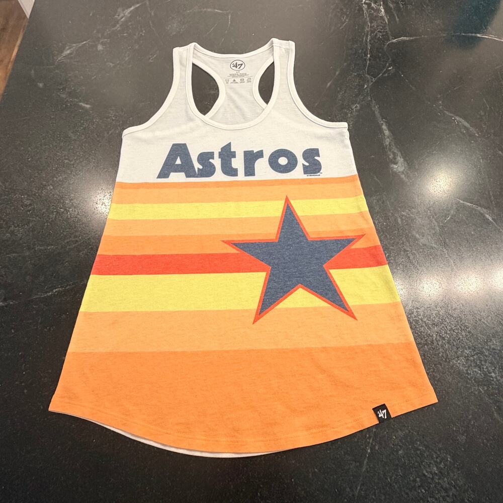 '47 Houston Astros Retro Rainbow Racerback Tank Small - Picture 2 of 9